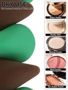 Green Brown Makeup Sponge, Ergonomic Blender For Foundation Concealer, Wet Dry Reusable Makeup Tools 2/4/6/12pcs - Multicolor - View 5