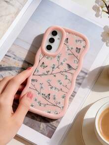 1 chiếc ốp lưng điện thoại TPU mềm mại, họa tiết cành cây và bướm vẽ tranh sơn dầu dễ thương, viền lượn sóng, tương thích với Apple 17 Pro Max, 17 Air, 17 Pro, 17, 16 Pro Max, 16 Plus, 16 Pro, 16, 15 Pro Max, 15 Plus, 15 Pro, 15, 14 Pro Max, 14 Plus, 14 Pro, 14, 13 Pro Max, 13 Pro, 13, 12 Pro Max, 12 Pro, 11 Pro Max, 11 Pro, 11, XS Max, XR, X/XS, 7 Plus, 8 Plus, Galaxy A03, A04, A05, A06, A11 - Hồng - Xem 1