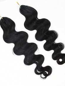 Y WIGS Miracle Knots Human Crochet Hair 150 Strands 14-20 Inch Natural Color Body Wave Pre-Separated 100% Remy Human Hair Lightweight, Durable Feather Crochet Hair For Soccer Games, Sports, Christmas, Daily And Holiday - Natural Black - View 7