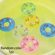 Assorted Colorful Mini Swimming Rings Toys For Turtles, Hamsters, Fish Tank Decor, Pet Swimming & Sunbathing Accessories, Random Styles - View 10