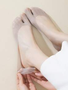 1 Pair Women's Solid Color Toe Socks, Lightweight Low Vamp Invisible Non-Slip Cushioned Toe Socks For Summer - Multicolor - View 4