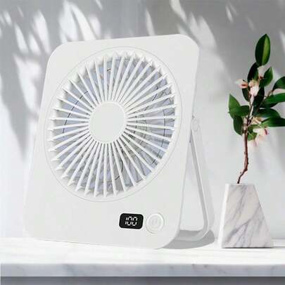 Ventilador de escritorio portátil alimentado por USB, diseño plegable ajustable de 180° súper silencioso, adecuado para el hogar, la oficina, los viajes, dispositivo de enfriamiento multifuncional, ventilador eléctrico ligero