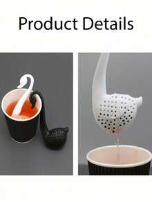 Filtre à feuilles de thé en forme de cygne, passoire à feuilles de thé, infuseur à thé, accessoires à thé, filtre à tisane, filtre à feuilles de thé en plastique créatif, boîte à thé en vrac et conteneur à feuilles de thé, accessoires de cuisine et de salle à manger, accessoires à thé - Multicolore - Voir 10