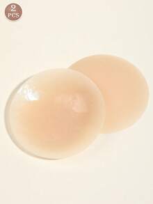 2对/1对硅胶乳贴，可重复使用隐形粘性乳贴，亲肤贴合裸色乳垫，适用于露背连衣裙、泳装和日常穿着 - 米色 - 查看 2