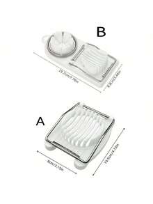 1pc Multi-Functional Egg Slicer, Suitable For Hard Boiled Eggs, 2-In-1 Egg Slicer/Divider/Dicer/Cutter, Kitchen Tool - Multicolor - View 9