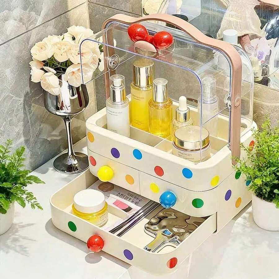 Drawer-Style Skincare Product Storage Box, Wholesale Vanity Organizer Rack, Makeup Cosmetics Storage Box - A - View 1
