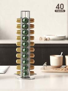 Capsule Holder, Electroplated Iron Capsule Rack, Home Storage Organizer - Multicolor - View 3