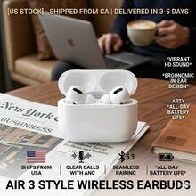 [US Stock] Wireless Bluetooth Earbuds, Air 3 Style In-Ear Headphones With Charging Case, High-Fidelity Stereo Sound, Built-In Mic, Noise Reduction, Compatible With IOS & Android, Perfect Tech Gift Recommendation - Edition - View 3