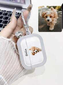 1 Ốp tai nghe tùy chỉnh, in chân dung và tên cá nhân, ốp tai nghe TPU mềm mại, thời trang, unisex, tương thích với tai nghe Apple 1/2/3/4/Pro/Pro2, ốp tai nghe trong suốt tối giản thời trang, quà tặng lễ hội - Nhiều màu - Xem 4