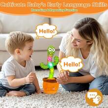 2026 Hot Popular Dancing Talking Cactus Toy, Singing Recording Mimicking Toy That Repeats What You Say, Musical Interactive Toddler Toy 1-Year-Old Boys & Girls, Easter Basket Stuffers & Gifts, Daily Home Companionship And Outdoor Gifting - 仙人掌玩具 - 查看 6