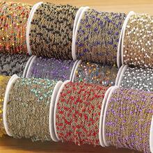 1M Stainless Steel Chain Roll, Gold & Silver Cable Chain For DIY Jewelry Making, 1 Meter Unfinished Chain For Necklace Bracelet - Chain - View 3