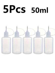 1/3pcs 30ml Empty Glue Bottles With Precision Applicator Tips, Refillable Liquid Dispenser Bottles/Dropper Bottles, Easy Squeeze Applicator, Suitable For Paper Crafts DIY, School - Multicolor - View 18