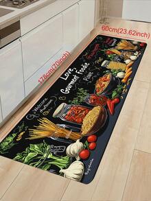 1pc Kitchen Spice Pattern Kitchen Rug, Soft Thick Elastic Kitchen Mat, Water And Oil Absorbent Material Comfortable Standing And Walking Kitchen Foot Mat, Kitchen Floor Mat, Kitchen Small Rug Striped Rug For Home And Office Area, Laundry Room Sink Mat, Home Decor Kitchen Supplies Kitchen Decoration Kitchen Set Foam Mat - MultiWarna - View 16