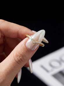 1 chiếc nhẫn đính hôn Moissanite hình chữ V 0.006ct, bạc sterling 925 - Món quà sang trọng, thanh lịch dành cho lễ đính hôn, đám cưới, bạn thân, sinh nhật, kỷ niệm; Trang sức cô dâu - nhẫn moissanite đính đá - Xem 3