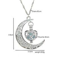 1pc Luminous Moon & Tree Of Life Car Hanging Decor, Glow-In-The-Dark Rearview Mirror Pendant, Bohemian Style Car Interior Accessory, Practical Gift Choice For Easter, Thanksgiving, Mother's Day, Spring And Graduation - A - View 2
