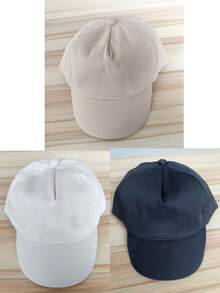 1件/2件/3件 嬰兒男童棒球帽，適合0-3歲嬰兒 - 純色幼兒遮陽帽，輕量舒適 - 彩色 - 查看 17