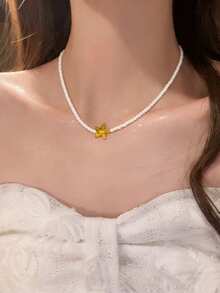 Dây chuyền nhiều lớp đính hạt hình sao biển Dopamine Ombre, phong cách ngọt ngào và cá tính, mang đến cảm giác kỳ nghỉ hè. - chuỗi hạt gạo - Xem 2