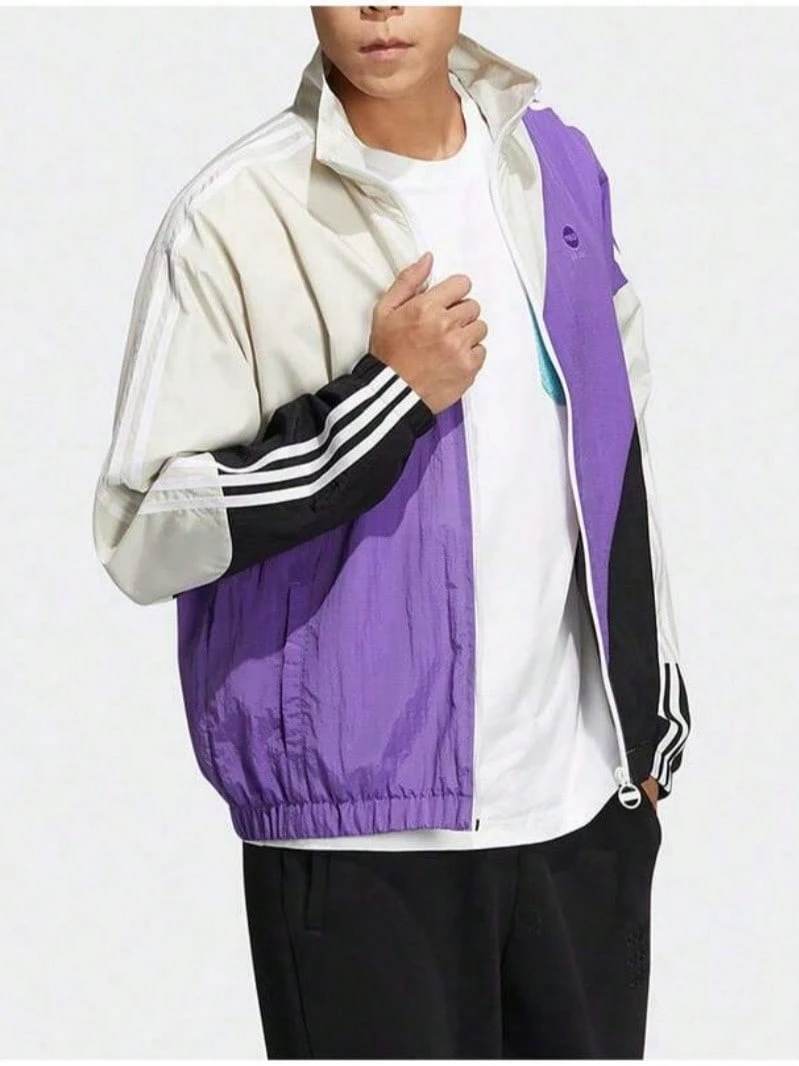 Adidas NEO男士休閒男子運動立領外套 - 彩色 - 查看 1