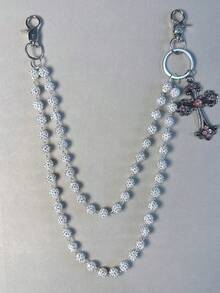 十字水钻裤链、龙虾扣腰链、钱包链、复古链、双层链、嘻哈朋克风、牛仔裤链、口袋链、男士钥匙扣、多元素裤链 - 彩色 - 查看 27