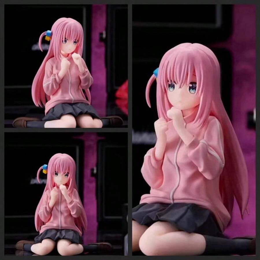 1 buah Figur Anime Lonely Goto Posisi Duduk Dekorasi Mobil Model Figur - MultiWarna - View 1