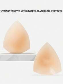 2pcs French Triangle Nipple Covers, Ultra-Thin Reusable Invisible Seamless Silicone Pasties - Quả mơ - Xem 3