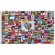 Fly Breeze 3x Feet Global World Flag - D Color And Fade Of - Canva Er And Double Titched - 216 Intenal Country Flag Polyeter With Bra Grme 3 X  FT - 世界 - 查看 1