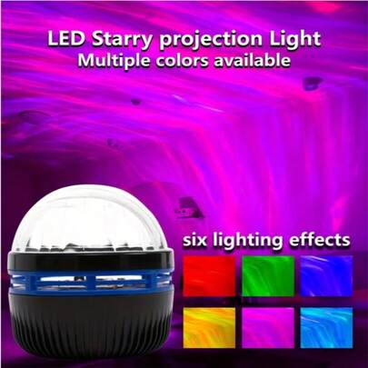 1 đèn chiếu LED Aurora cổ điển, đèn ngủ lãng mạn dùng nguồn USB có điều khiển từ xa, đèn tạo không gian huyền ảo như dải ngân hà và tinh vân cho phòng khách, phòng ngủ, đám cưới, tiệc tùng, trang trí phòng, quà tặng ngày lễ và sinh nhật.