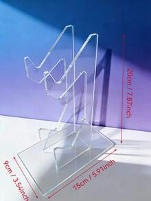 1 pieza Soporte de exhibición transparente/negro para control de juegos, soporte multifuncional de doble capa, estante de almacenamiento universal para mandos y periféricos de juegos - Multicolor - Ver 9