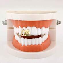 1pc Unique Fashion Hollow Dollar Sign & Teeth Design Hip Hop Accessory, Music Festival Gift For Men - Multicolor - View 4