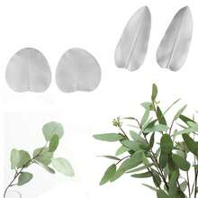 6 pièces Moule en silicone texturé à double face avec feuille d'eucalyptus et orchidée phalaenopsis, moule à gâteau en pâte à sucre, outil de cuisson réutilisable pour mariage, anniversaire et fête - Gris pâle - Voir 6
