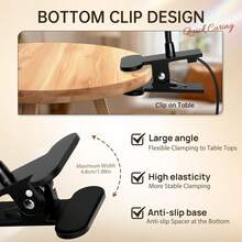 LED美甲灯，USB供电美甲烘干机，带灵活鹅颈管和夹子，适用于凝胶美甲，包含50件美甲套装 - 彩色 - 查看 6