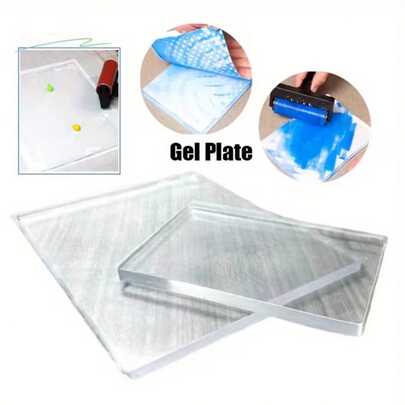 Reusable Transparent Gel Printing Plate - Transparent Single-Sided Printing Surface, Soft Rubber Handmade Board Suitable For Arts And DIY Projects, Applicable For Making Photo Albums And Diaries - Available In Multiple Sizes, Suitable For Making Cards, Photo Albums, Diaries And Travel, Summer, Wedding, Birthday, Holiday Accessories, Kitchen Supplies, Automotive Supplies, Gardening Supplies, Home Decor, Room Decor (1pc)