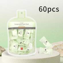 RAFA MONKIDS 30/60pcs Disposable Compressed Face Mask Sheets, Closely Fitting Soft Texture, No Cotton Residue, Ultra-Thin Flat Surface, Evenly Distributed Moisture, Strong Hydrophilicity, Effectively Helps Essence Penetrate Skin, Suitable For Deep Facial Repair And Moisturizing, DIY Personal SPA - View 13