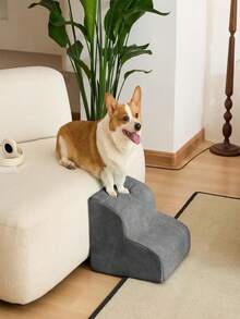 Pet Cat Dog Stairs, Dog Ladder Bed Ramp, Non-Slip Durable, Removable And Washable, Suitable For Injured, Elderly Dogs & Cats, And Pets With Arthritis - Brown - View 5