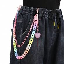 1pc Color Retro Heart Lollipop Pendant Classic Waist Chain Acrylic Pants Chain - 藍色棒棒糖內褲鏈 - 查看 9