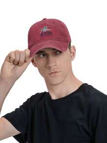 Jackson State Vintage Washed Distressed Baseball Cap Golf Dad Hat For Men Women - Đỏ - Xem 7
