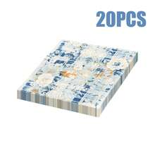 100/60/20 chiếc khăn ăn dùng một lần kích thước 13 * 13 inch với họa tiết hoa caro xanh trắng, có nền caro xanh trắng và họa tiết hoa màu be/kem. Thích hợp cho các bữa tiệc theo chủ đề Pháp, mộc mạc, cổ điển và tươi mới, bàn ăn hàng ngày, tiệc trà chiều, dã ngoại, tụ họp ngoài trời, các sự kiện theo chủ đề mùa xuân, tiệc sinh nhật gia đình, tiệc cưới và trang trí nhà hàng. - Xem 15