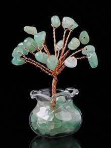 1pc Natural Yellow Quartz Feng Shui Money Tree Decor, Cute Desktop Ornament For Office, Home Healing - Multicolor - View 13