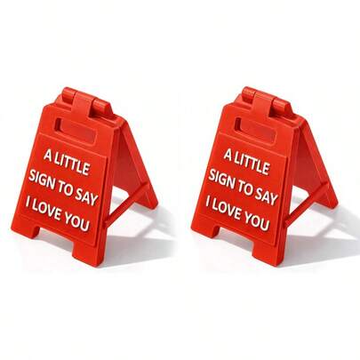 Bộ 2 biển hiệu để bàn lãng mạn - Biển hiệu thông điệp tình yêu trang nhã cho Ngày Valentine, món quà ý nghĩa dành cho người yêu | Trang trí nhà cửa đầy cảm xúc cho kỷ niệm ngày cưới và buổi hẹn hò.