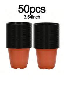 1/20/50 chậu trồng cây hình nón bằng nhựa, đường kính 9cm/10.5cm, có lỗ thoát nước, dùng để ươm cây hoa và rau, gieo trồng và cấy ghép. - Nhiều màu - Xem 9