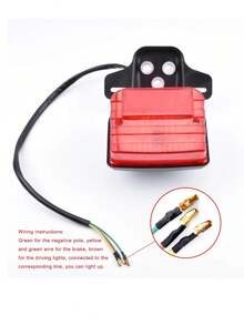 Luz trasera de freno luz de stop accesorio calavera para motocicleta - A - Ver 4