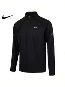 Nike Camiseta deportiva de manga larga STRIDE HZ MIDLAYER para hombre - Negro - Ver 1