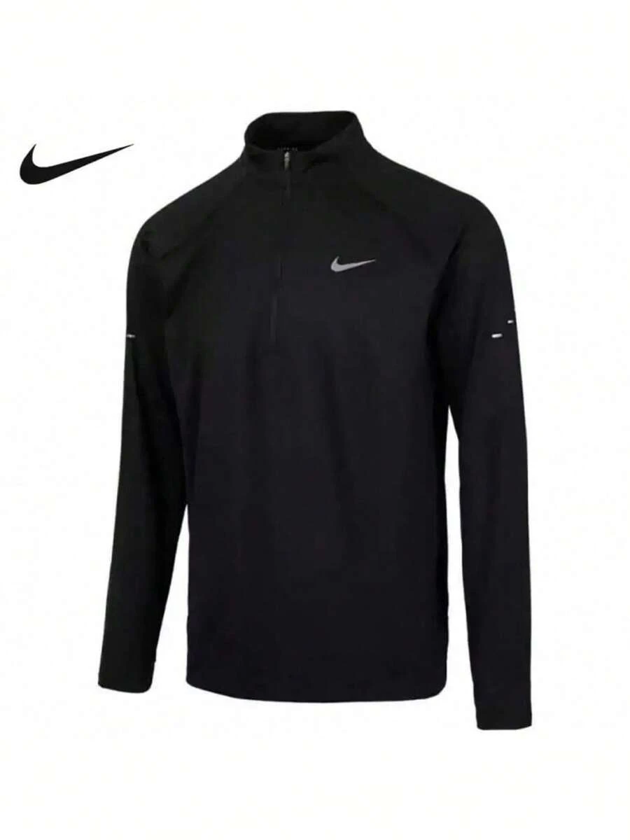 Nike Camiseta deportiva de manga larga STRIDE HZ MIDLAYER para hombre - Negro - Ver 1