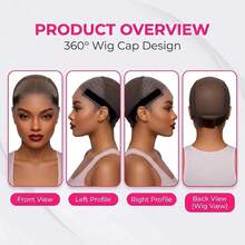 Wig Grip Cap & Band Set, 11x5 Glueless Wig Cap With Grip Band, Non Slip Adjustable Wig Caps With Reusable HD Lace For Lace Front Wigs, Halloween - View 4