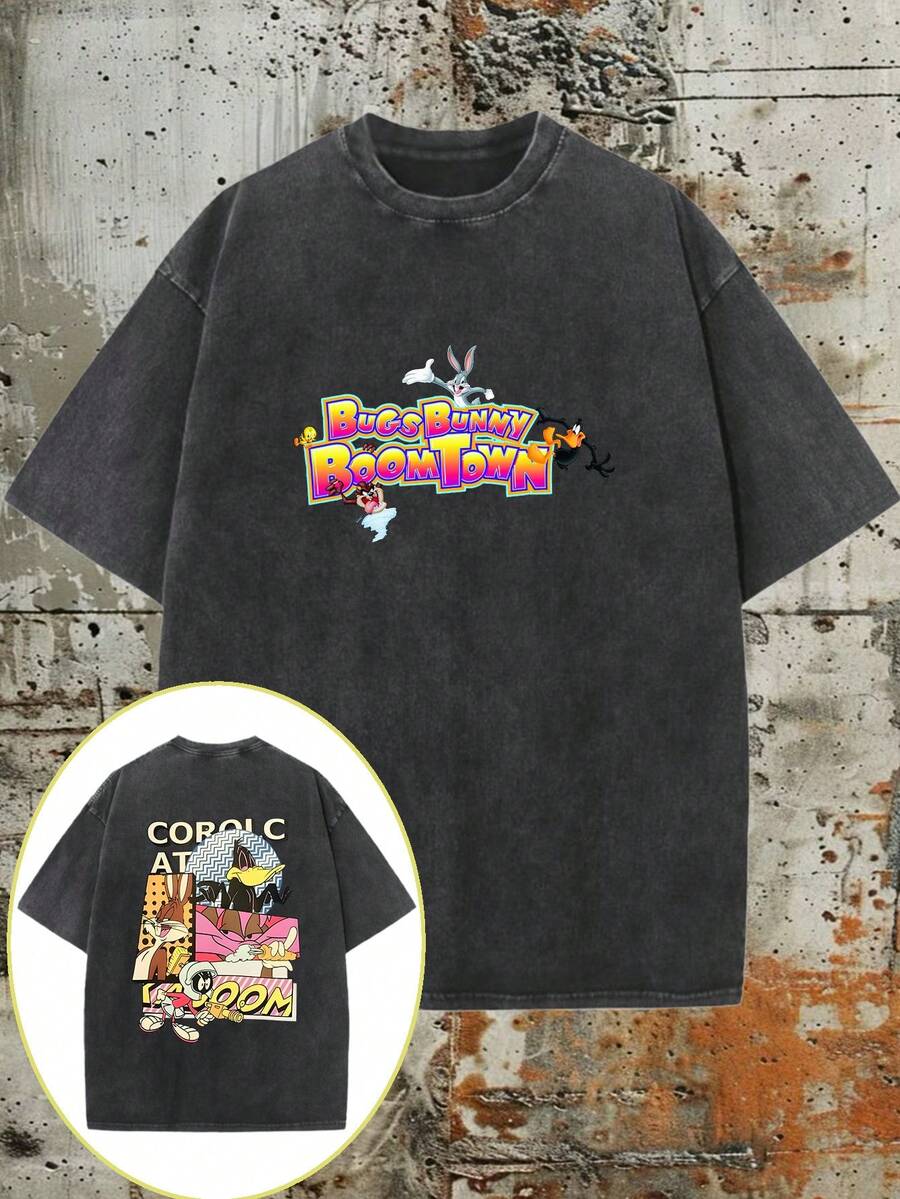 Warner Bros Men T-Shirts - 黑色 - 查看 1