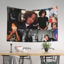 2D Flat, 1pc Horizontal Hip-Hop Osama Tapestry Wall Hanging - Urban Rap Music Icon Poster, Horizontal Bedspread Cloth For Modern 3x5 Feet (90x150cm) - Cultural Statement Piece For Fans & Collectors, 2D Flat - 彩色 - 查看 4