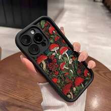 Funda de silicona para iPhone 11 12 13 14 15 16 Plus Pro Promax XR XS/ X, diseño de moda de alta gama, diseño de hongo del bosque, compatible con iPhone 17 Air, válida para las series individuales de Apple 11/12/13/14/15/16/17. - 1 unidad - Ver 3