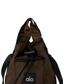 Alo Yoga Utility Cross Body Bucket Bag | Lightweight Water-Resistant Ripstop | Multiple Exterior Zip Pockets | Adjustable Webbing Strap | Cylindrical Silhouette | Functional Street-Ready Accessory - View 5