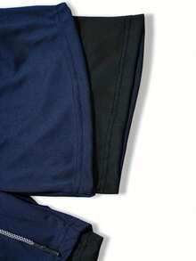 Compression Shorts Men Fitness Gym Running Double Layer 2-In-1 Short Pants Rashgard Performance Anime YPH7 - xanh hải quân-Đen-2 - Xem 4