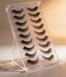 10 Pairs Half Corner Eyelashes Natural Look Cat Eye Faux Mink False Eyelashes, Fluffy Soft Long Half Lashes Suitable For Daily Use Strip Lashes, Lashes, Eyelashes, Fake Lashes - 黑色 - 查看 6